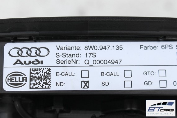 AUDI A4 SEDAN PODSUFITKA + SŁUPKI + BLENDY 8W5867506B 8W5 867 506 B 8W słupek A+B+C+D 8W0867233A 8W0867243 8W5867245 8W0857551