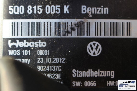 VW GOLF 7 AUDI A3 OGRZEWANIE POSTOJOWE WEBASTO 5Q0815005K 5Q0 815 005 K 5G 8V 2013-