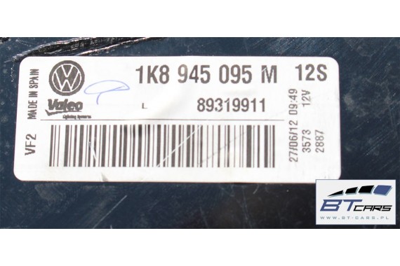 VW SCIROCCO KOMPLETNY TYŁ ZDERZAK tylny + KLAPA BAGAŻNIKA LAMPY lampa 1K8 Kolor LC9X głęboka czerń 1K8827025 1K8945095 1K8945096