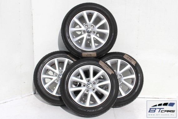VW GOLF 6 VI JETTA EOS TOURAN FELGI 16 OPONY KOŁA felga 1K0601025CH / BS 6,5J*16H2 ET50 opona Hankook Optimo H725A 205/55/16 91H