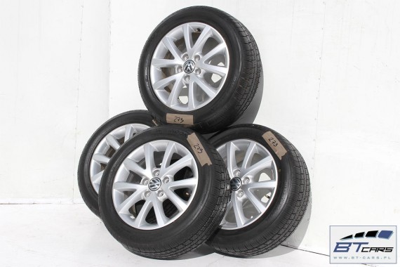 VW GOLF 6 VI JETTA EOS TOURAN FELGI 16 OPONY KOŁA felga 1K0601025CH / BS 6,5J*16H2 ET50 opona Hankook Optimo H725A 205/55/16 91H