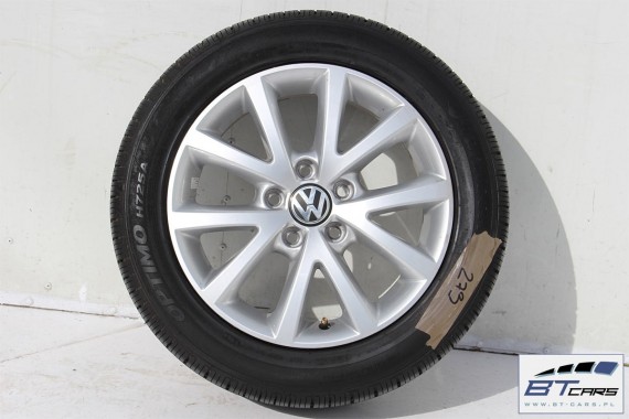 VW GOLF 6 VI JETTA EOS TOURAN FELGI 16 OPONY KOŁA felga 1K0601025CH / BS 6,5J*16H2 ET50 opona Hankook Optimo H725A 205/55/16 91H