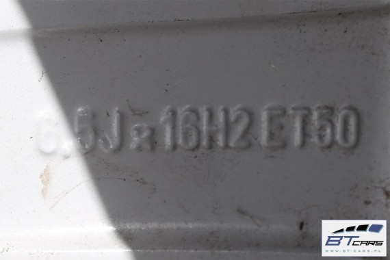 VW GOLF 6 VI JETTA EOS TOURAN FELGI 16 OPONY KOŁA felga 1K0601025CH / BS 6,5J*16H2 ET50 opona Hankook Optimo H725A 205/55/16 91H