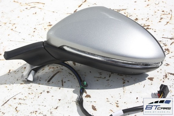 VW GOLF 7 VII LUSTERKO ZEWNĘTRZNE DRZWI LEWE 6 PIN 6pin 5G LB7W - srebrny (tungsten silver metallic) pinów kabli przewodów