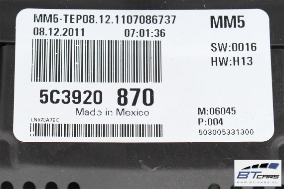 VW THE BEETLE CABRIO ZEGARY BENZYNA 5C3920870 5C3 920 870  5C zegar licznik