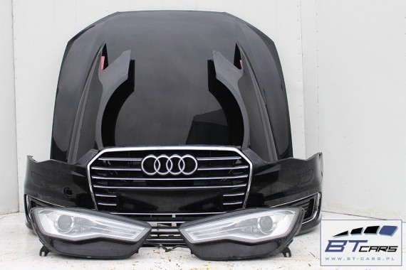 AUDI A6 4G LIFT PRZÓD maska błotniki zderzak pas przedni lampy wzmocnienie Led 4G 2015- LY9B czarny  4G0941005F 4G0941006F C7 FL
