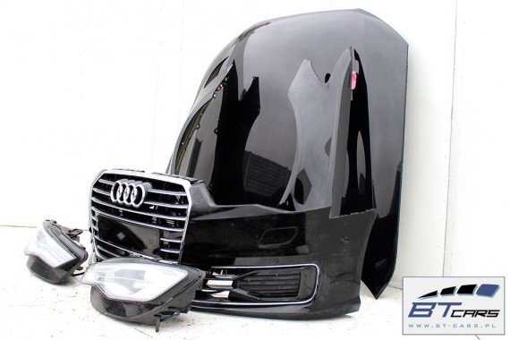 AUDI A6 4G LIFT PRZÓD maska błotniki zderzak pas przedni lampy wzmocnienie Led 4G 2015- LY9B czarny  4G0941005F 4G0941006F C7 FL