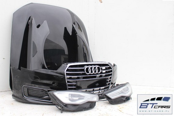 AUDI A6 4G LIFT PRZÓD maska błotniki zderzak pas przedni lampy wzmocnienie Led 4G 2015- LY9B czarny  4G0941005F 4G0941006F C7 FL