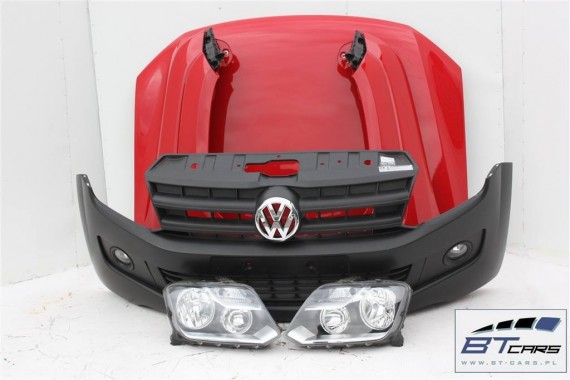 VW AMAROK PRZÓD maska błotniki zderzak pas przedni lampy wzmocnienie błotnik lampa 2H LY3D 	Czerwony tornado 	Czerwony