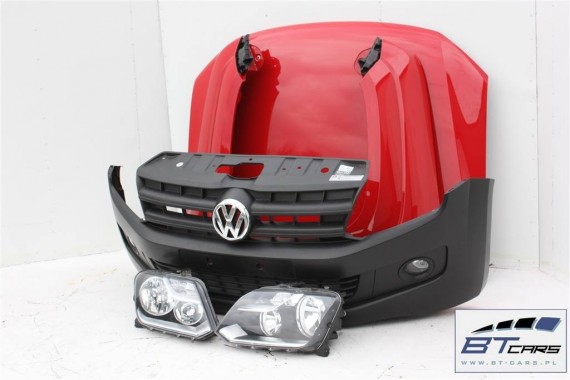 VW AMAROK PRZÓD maska błotniki zderzak pas przedni lampy wzmocnienie błotnik lampa 2H LY3D 	Czerwony tornado 	Czerwony