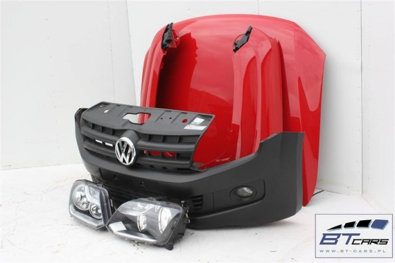 VW AMAROK PRZÓD maska błotniki zderzak pas przedni lampy wzmocnienie błotnik lampa 2H LY3D 	Czerwony tornado 	Czerwony