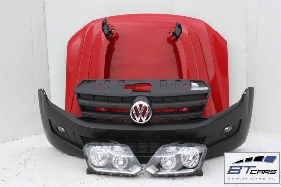 VW AMAROK PRZÓD maska błotniki zderzak pas przedni lampy wzmocnienie błotnik lampa 2H LY3D 	Czerwony tornado 	Czerwony