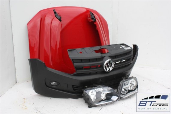 VW AMAROK PRZÓD maska błotniki zderzak pas przedni lampy wzmocnienie błotnik lampa 2H LY3D 	Czerwony tornado 	Czerwony