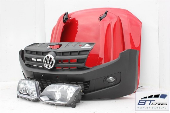 VW AMAROK PRZÓD maska błotniki zderzak pas przedni lampy wzmocnienie błotnik lampa 2H LY3D 	Czerwony tornado 	Czerwony