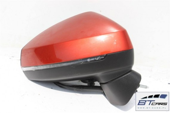 AUDI A3 LUSTERKO DRZWI PRAWE 14 PIN ASYSTENT side assist 8V 8V0 zewnetrzne LY3M - Volcano Red (Vulkanrot)