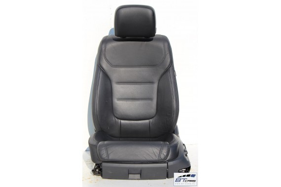 VW TOUAREG FOTELE KOMPLET FOTELI siedzeń siedzenia fotel tapicerka 7P skóra kolor - czarny tytanowy 7P0