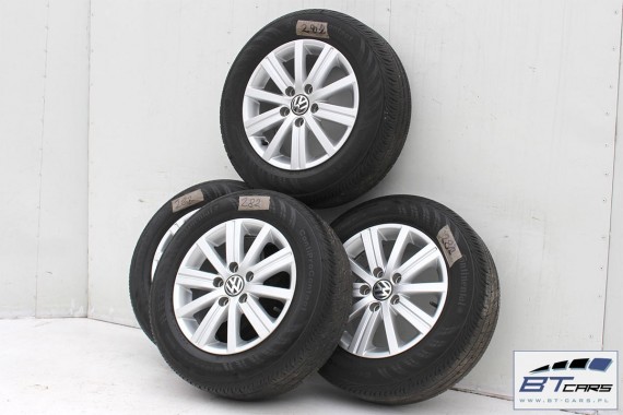VW GOLF 5 6 VI PLUS JETTA EOS FELGI 15 OPONY KOŁA felga 5K0601025J 6,5J*15H2 ET50 opona Continental ContiProContact 195/65/15 91