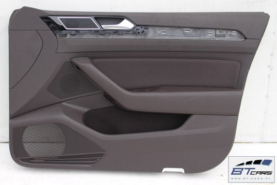 VW PASSAT B8 KOMBI BOCZKI DRZWIOWE DRZWI TAPICERKA BOCZEK drzwiowe 3G 3G9 ALLTRACK VARIANT Kolor: RZ3- - naturalny brąz welur
