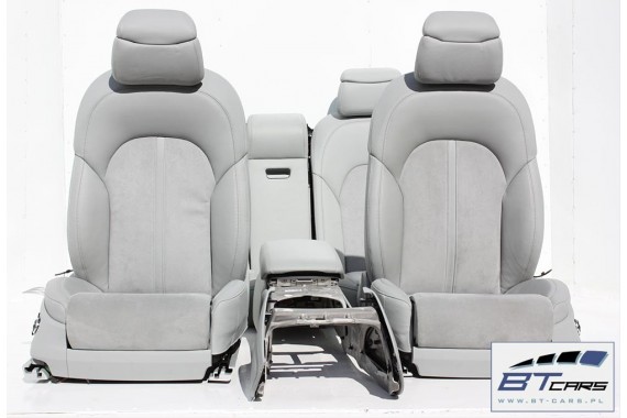AUDI A8 FOTELE KOMPLET FOTELI siedzeń siedzenia tapicerka 4H D4 4H0 2010-2017 kolor szary + boczki + podłokietnik fotel fotele