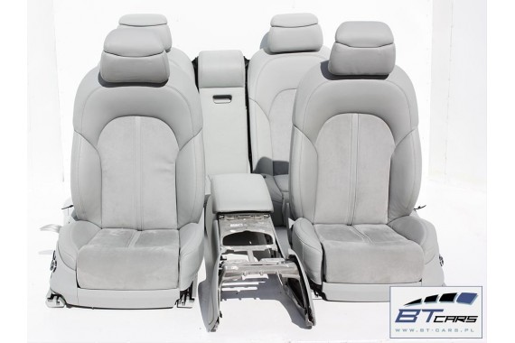AUDI A8 FOTELE KOMPLET FOTELI siedzeń siedzenia tapicerka 4H D4 4H0 2010-2017 kolor szary + boczki + podłokietnik fotel fotele