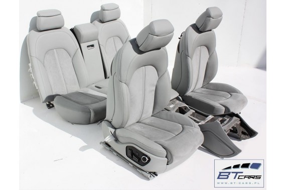 AUDI A8 FOTELE KOMPLET FOTELI siedzeń siedzenia tapicerka 4H D4 4H0 2010-2017 kolor szary + boczki + podłokietnik fotel fotele
