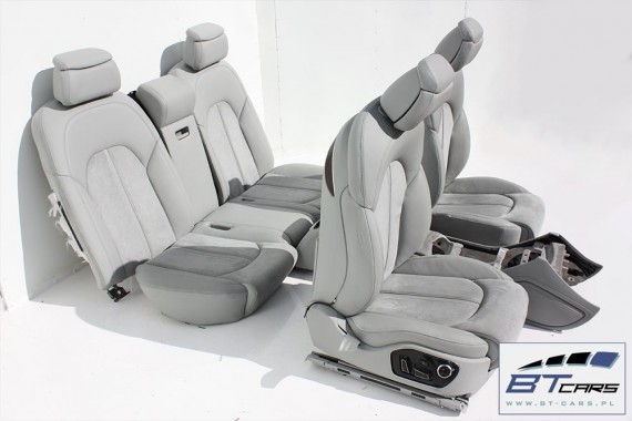 AUDI A8 FOTELE KOMPLET FOTELI siedzeń siedzenia tapicerka 4H D4 4H0 2010-2017 kolor szary + boczki + podłokietnik fotel fotele
