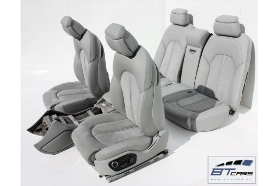 AUDI A8 FOTELE KOMPLET FOTELI siedzeń siedzenia tapicerka 4H D4 4H0 2010-2017 kolor szary + boczki + podłokietnik fotel fotele