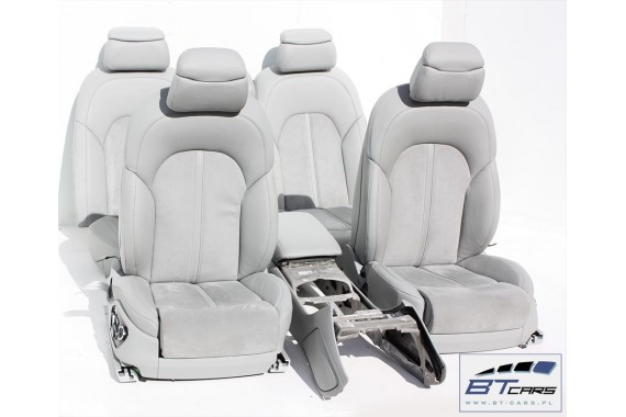 AUDI A8 FOTELE KOMPLET FOTELI siedzeń siedzenia tapicerka 4H D4 4H0 2010-2017 kolor szary + boczki + podłokietnik fotel fotele