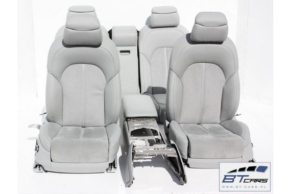 AUDI A8 FOTELE KOMPLET FOTELI siedzeń siedzenia tapicerka 4H D4 4H0 2010-2017 kolor szary + boczki + podłokietnik fotel fotele