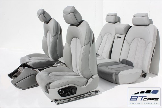 AUDI A8 FOTELE KOMPLET FOTELI siedzeń siedzenia tapicerka 4H D4 4H0 2010-2017 kolor szary + boczki + podłokietnik fotel fotele