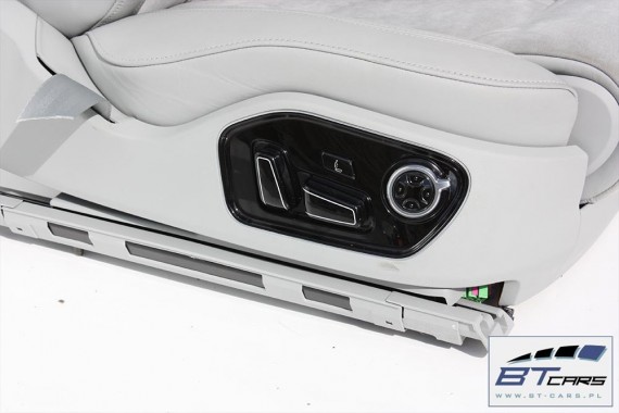 AUDI A8 FOTELE KOMPLET FOTELI siedzeń siedzenia tapicerka 4H D4 4H0 2010-2017 kolor szary + boczki + podłokietnik fotel fotele