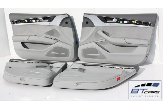 AUDI A8 FOTELE KOMPLET FOTELI siedzeń siedzenia tapicerka 4H D4 4H0 2010-2017 kolor szary + boczki + podłokietnik fotel fotele