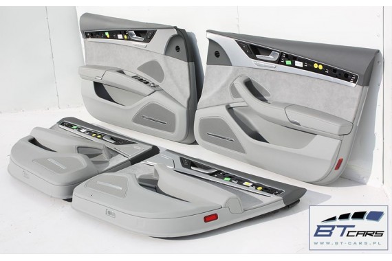 AUDI A8 FOTELE KOMPLET FOTELI siedzeń siedzenia tapicerka 4H D4 4H0 2010-2017 kolor szary + boczki + podłokietnik fotel fotele