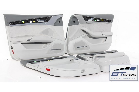 AUDI A8 FOTELE KOMPLET FOTELI siedzeń siedzenia tapicerka 4H D4 4H0 2010-2017 kolor szary + boczki + podłokietnik fotel fotele