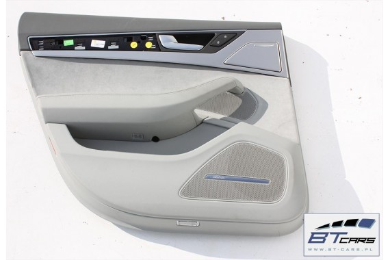 AUDI A8 FOTELE KOMPLET FOTELI siedzeń siedzenia tapicerka 4H D4 4H0 2010-2017 kolor szary + boczki + podłokietnik fotel fotele