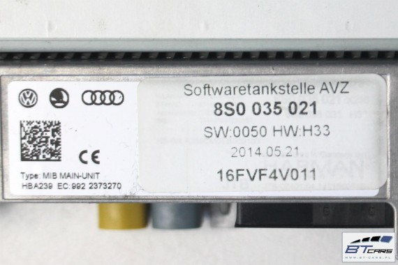 AUDI TT CZYTNIK + PANEL MMI 8S0035021 8S0919614A TOUCHPAD gałka z touchpadem sterowanie 8S0035021 8S0919614L 8S0035021Q 8S