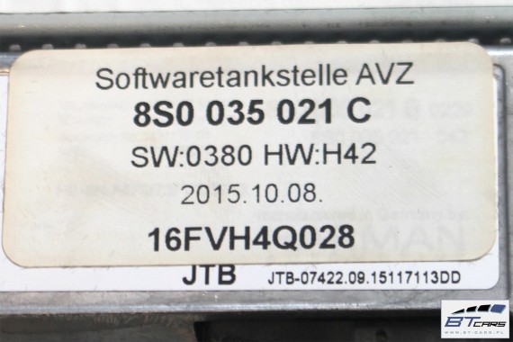 AUDI TT CZYTNIK MIB + PANEL MMI 8S0035021C 8S0919614L TOUCHPAD gałka z touchpadem sterowanie 8S0919614A 8S0035021 8S0035021C