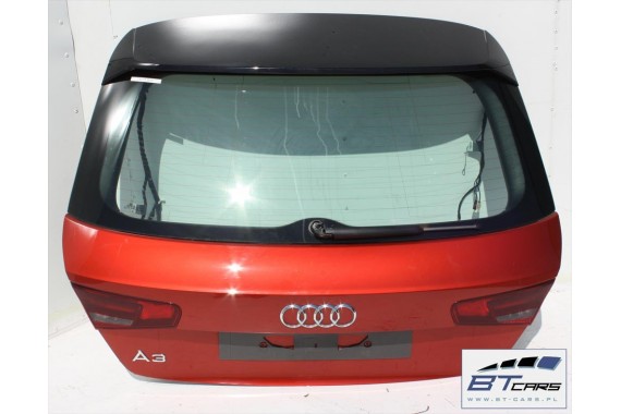 AUDI A3 TYŁ ZDERZAK + KLAPA BAGAŻNIKA + LAMPY lampa tylny 8V0 8V 8V3 1G 	LY3M 	Vulkanrot metallic 	Czerwony