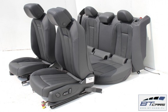 AUDI A4 SEDAN FOTELE KOMPLET FOTELI siedzeń siedzenia fotel tapicerka 8W5 8W skóra kolor czarny B9 USA fotele tapicerka czarna