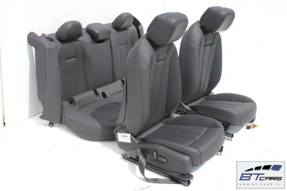 AUDI A4 SEDAN FOTELE KOMPLET FOTELI siedzeń siedzenia fotel tapicerka 8W5 8W skóra kolor czarny B9 USA fotele tapicerka czarna