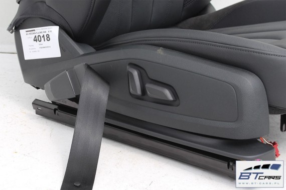 AUDI A4 SEDAN FOTELE KOMPLET FOTELI siedzeń siedzenia fotel tapicerka 8W5 8W skóra kolor czarny B9 USA fotele tapicerka czarna