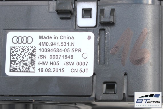 AUDI A4 A5 Q5 Q7 PRZEŁĄCZNIK WŁĄCZNIK ŚWIATEŁ 4M0941531N 4M0941531AA 4M0 941 531 N 4M0941531N 4M0941531AA 4M0941531N 4M0941531AA