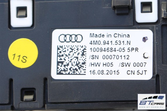 AUDI A4 A5 Q5 Q7 PRZEŁĄCZNIK WŁĄCZNIK ŚWIATEŁ 4M0941531N 4M0941531AA 4M0 941 531 N 4M0941531N 4M0941531AA 4M0941531N 4M0941531AA