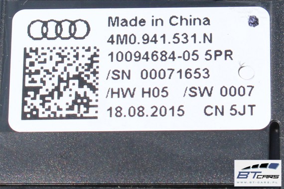 AUDI A4 A5 Q5 Q7 PRZEŁĄCZNIK WŁĄCZNIK ŚWIATEŁ 4M0941531N 4M0941531AA 4M0 941 531 N 4M0941531N 4M0941531AA 4M0941531N 4M0941531AA