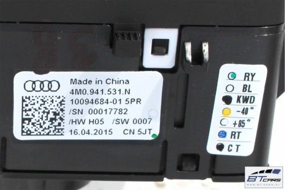 AUDI A4 A5 Q5 Q7 PRZEŁĄCZNIK WŁĄCZNIK ŚWIATEŁ 4M0941531N 4M0941531AA 4M0 941 531 N 4M0941531N 4M0941531AA 4M0941531N 4M0941531AA