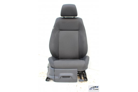 VW POLO FOTELE KOMPLET FOTELI siedzeń siedzenia tapicerka 6C 6C0 6R 6R4 6R0 5-drzwiowy welur w kolorze czarno-szarym