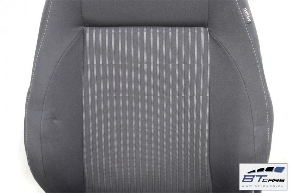 VW POLO FOTELE KOMPLET FOTELI siedzeń siedzenia tapicerka 6C 6C0 6R 6R4 6R0 5-drzwiowy welur w kolorze czarno-szarym