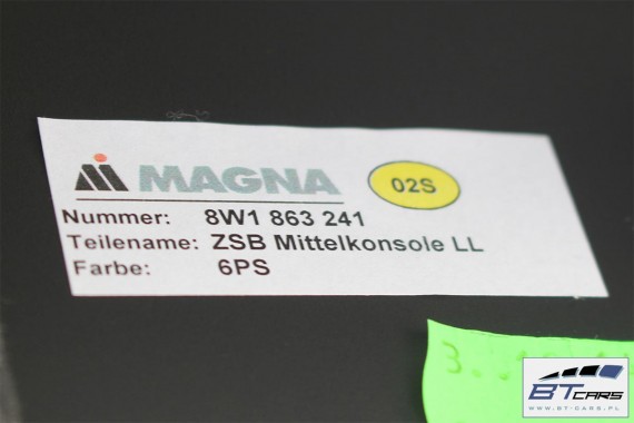 AUDI A4 A5 TUNEL ŚRODKOWY + PODŁOKIETNIK 8W0864283 8W1863241 8W086420 8W1 863 241 6PS - czarny soul 8W 8W0 864 283 B9 F5