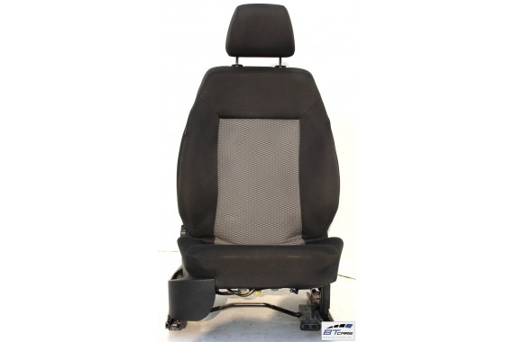 VW POLO FOTELE KOMPLET FOTELI siedzeń siedzenia tapicerka 6R 6R4 6R0 5-drzwiowy welur w kolorze czarno-szarym 6C