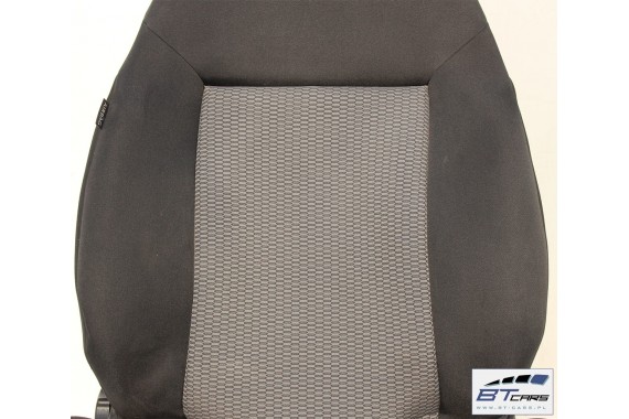 VW POLO FOTELE KOMPLET FOTELI siedzeń siedzenia tapicerka 6R 6R4 6R0 5-drzwiowy welur w kolorze czarno-szarym 6C